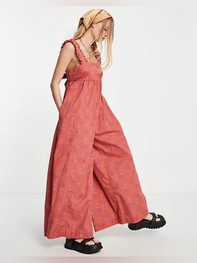 NWT Free People Katya Printed Jumpsuit size M